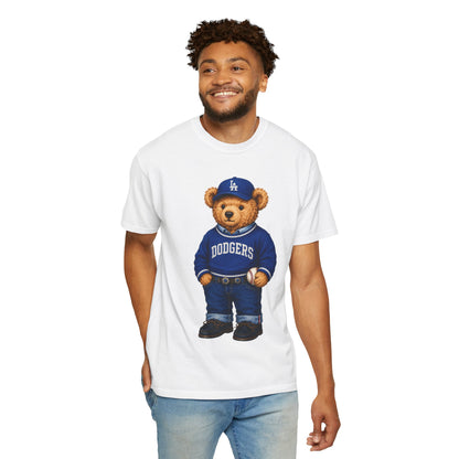 Vintage Preppy Teddy Bear Tee - Los Angeles Baseball Edition