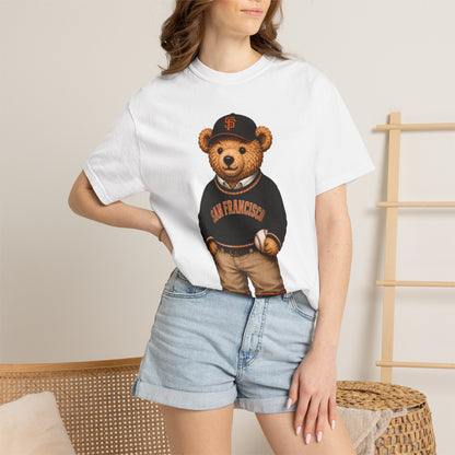 Vintage Preppy Teddy Bear Tee - San Fran Baseball Edition