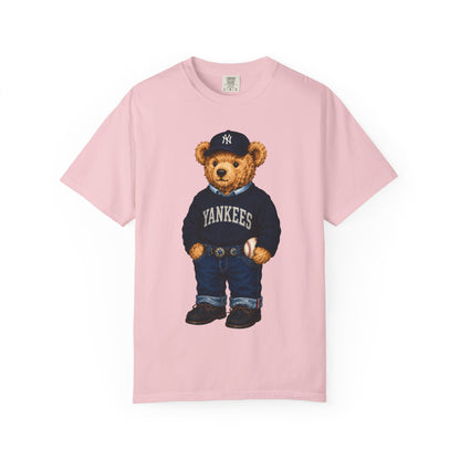 Vintage Preppy Teddy Bear Tee - New York Baseball Edition