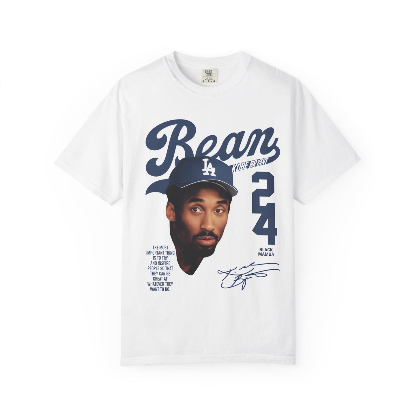 Kobe Bryant Tribute Tee - Unisex Garment-Dyed T-Shirt with Dodgers Design