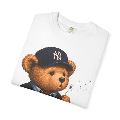 Vintage Preppy Teddy Bear Tee - New York Baseball Edition