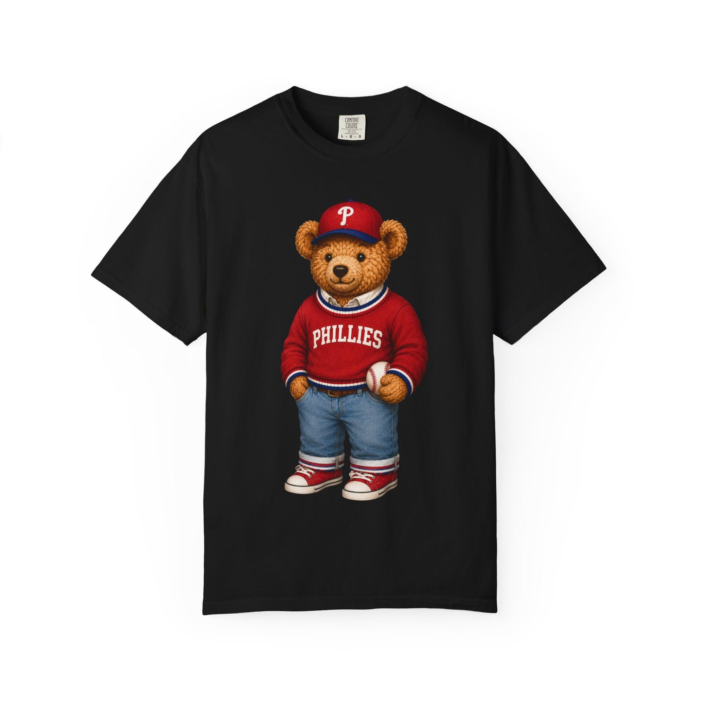 Vintage Preppy Teddy Bear Tee - Phillies Baseball Edition