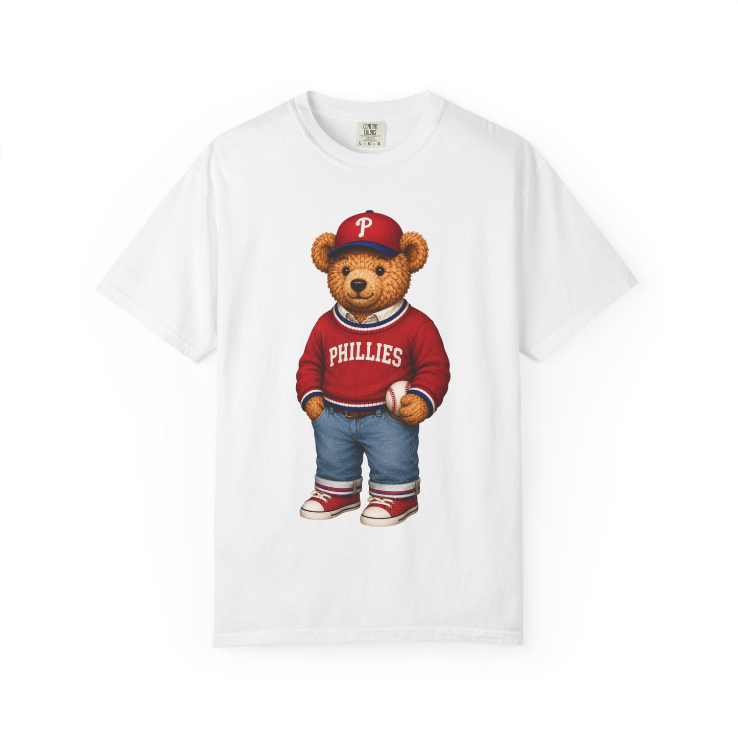 Vintage Preppy Teddy Bear Tee - Phillies Baseball Edition