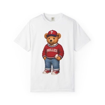 Vintage Preppy Teddy Bear Tee - Phillies Baseball Edition