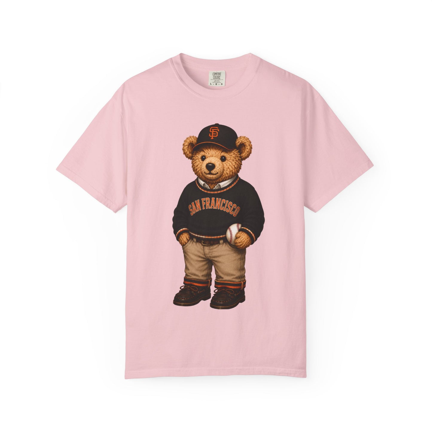 Vintage Preppy Teddy Bear Tee - San Fran Baseball Edition