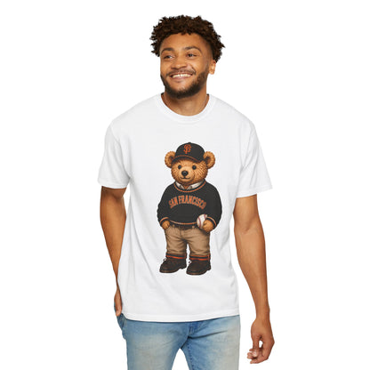 Vintage Preppy Teddy Bear Tee - San Fran Baseball Edition