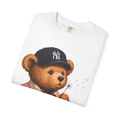 Vintage Preppy Teddy Bear Tee - New York Baseball Edition