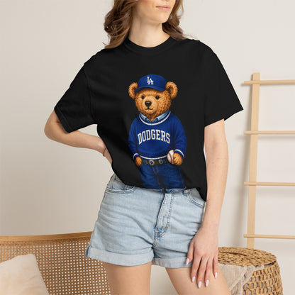 Vintage Preppy Teddy Bear Tee - Los Angeles Baseball Edition