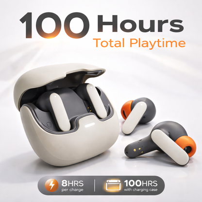 Auriculares inalámbricos premium con llamadas ENC, resistentes a salpicaduras, Smart Touch y batería de larga duración.