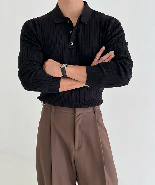 Long-Sleeve Biz Polo Premium Luxury