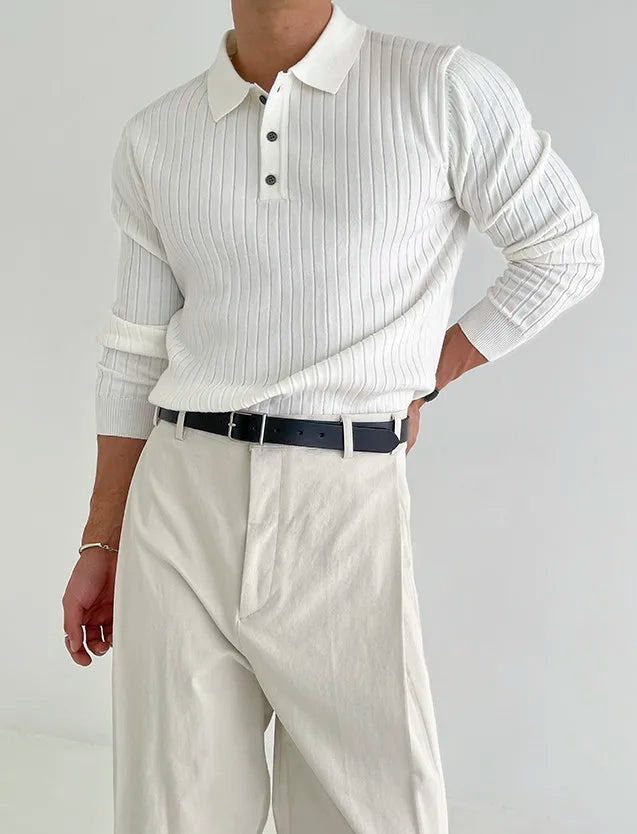 Long-Sleeve Biz Polo Premium Luxury