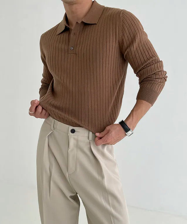 Long-Sleeve Biz Polo Premium Luxury