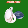 Black adult-sized pacifier with a playful charm, made for the ABDL community.